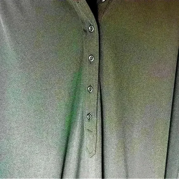 ELIZABETH AND JAMES Kohls Black Oversized Drop Waist Long Sleeve Dress Sz Small - Picture 6 of 12